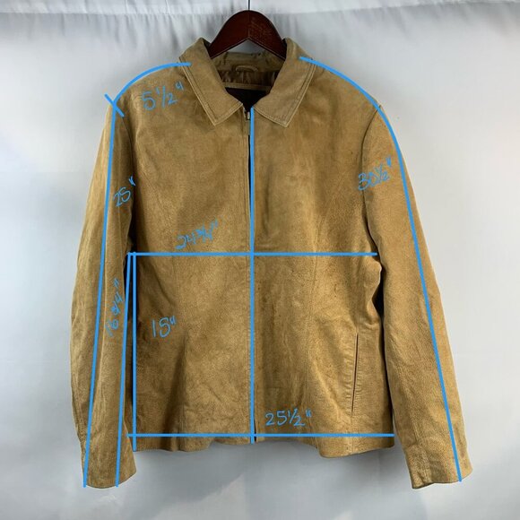 Siena 100% Suede Leather Tan Jacket - Picture 9 of 9